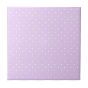 Weiße Punkte auf rosa Hintergrund Elegante Polka-P Fliese
