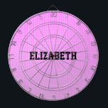 Weiße Punkte rosa Muster Dartscheibe<br><div class="desc">Ein charmantes Design mit weißen, winzigen Polka-Punkten verstreut über einen rosa Gradienten Hintergrund und schafft ein skurriles und elegantes Muster. Die sanften Farbvarianten verleihen der Farbskala Tiefe und Dimension, sodass sie sich ideal für eine spielerische Touch eignet.</div>