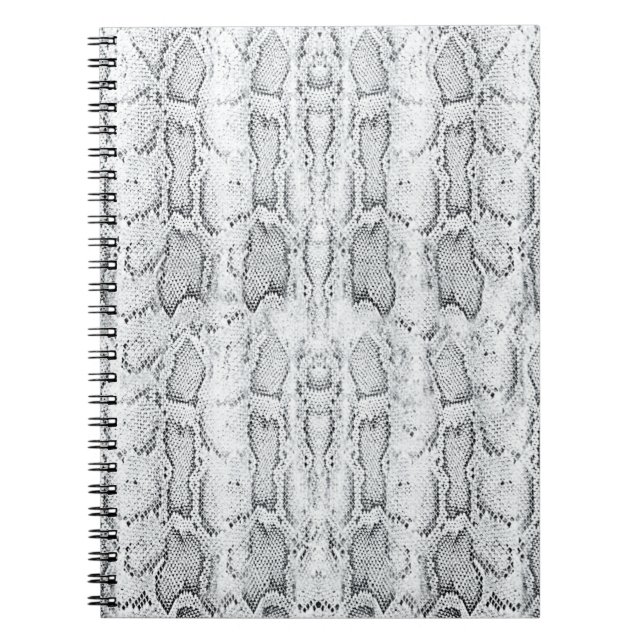 Weiße Python-Schlangenhaut-Druck-Foto-Notizbuch Notizblock (Vorderseite)