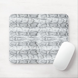 Weiße Python-Schlangenhautdruck Mousepad