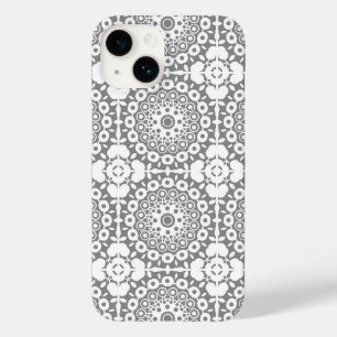 Weiße Quadrate auf hellgrauem Hintergrund Case-Mate iPhone 14 Hülle
