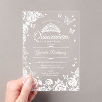 Weiße Quinceanera-Rosen-Schmetterlinge
