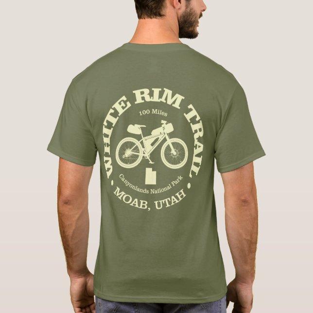 Weiße Radstrecke T-Shirt (Rückseite)