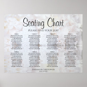 Weiße Reflektionen 8 Tabelle Hochsitzdiagramm Poster