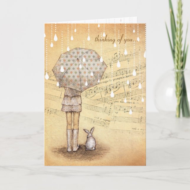 Weiße Regen-Symphonie, die an Sie Karte (Vorderseite)