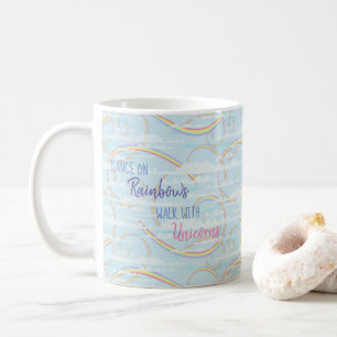 Weiße Regenbogen und Wolken Kaffeetasse