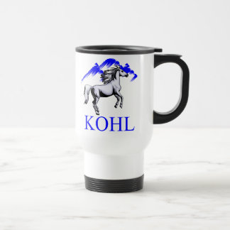 Weiße Reise-Tasse mit Kohl-Logo Reisebecher