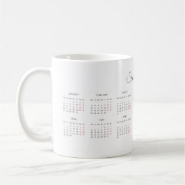 Weiße Rentiere 2025 Kalender Kaffeetasse