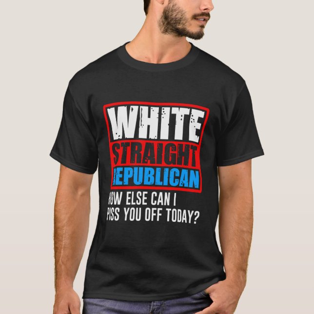 Weiße republikanische Männchen T-Shirt (Vorderseite)
