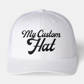WEIßE Retro-6-Panel-Trucker-Mütze Blanko Truckerkappe