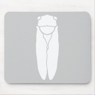 Weiße Retro-Zikade Insekten Druck Mousepad