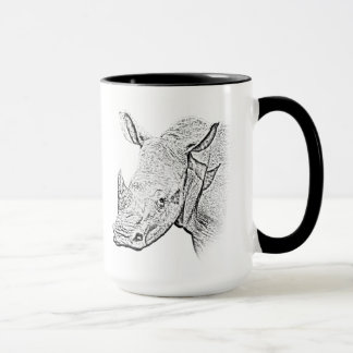 Weiße Rhino-Tasse - Afrika-Reihe Tasse