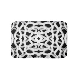 Weiße Rohrleitung auf schwarz Badematte