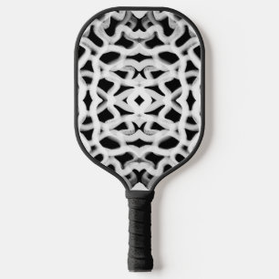 Weiße Rohrleitung auf schwarz Pickleball Schläger