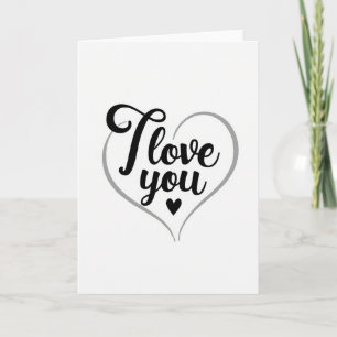 Weiße Romantische Ich-liebe-dich-Karte Karte