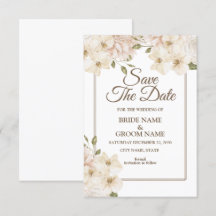Weiße rosa Blumenrahmen-Moderne Hochzeit