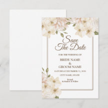 Weiße rosa Blumenrahmen-Moderne Hochzeit