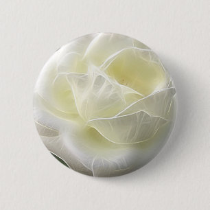 Weiße Rose 3 himmlisch Button