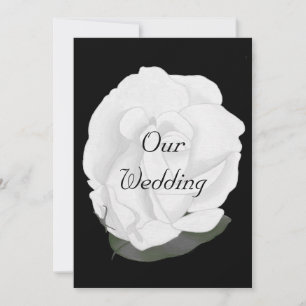 Weiße Rose auf Schwarz, Einladungen zur Hochzeit