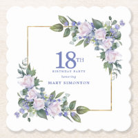 Weiße Rose Blaue Blumenparty zum 18. Geburtstag