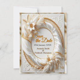 Weiße Rose, Champagnerseide und Schmetterlinge Ankündigung