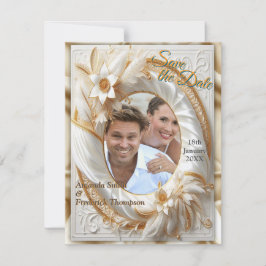 Weiße Rose, Champagnerseide und Schmetterlinge Ankündigung