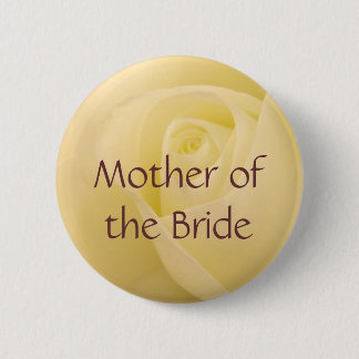 Weiße Rose für Mutter der Braut Button