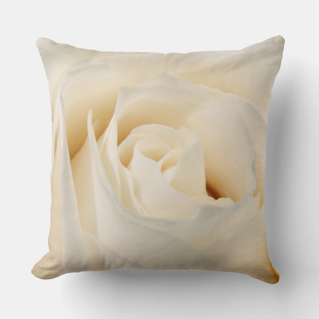 Weiße Rose Kissen (Vorderseite)
