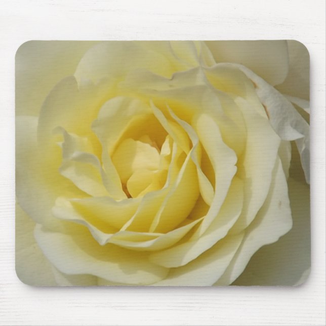 Weiße Rose-Maus Mousepad (Vorne)