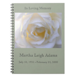 Weiße Rose Notizblock