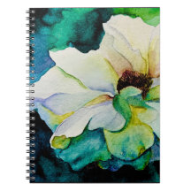 Weiße Rose Notizbuch