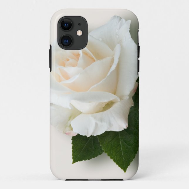 Weiße Rose 'Pascali Case-Mate iPhone Hülle (Rückseite)