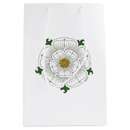 Weiße Rose von York Mittlere Geschenktüte