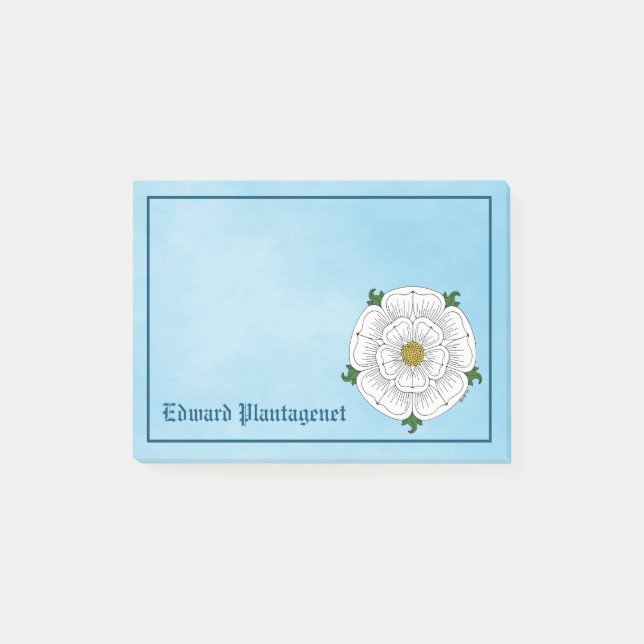 Weiße Rose von York Post-it Klebezettel (Vorderseite)