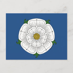 Weiße Rose von York Postkarte