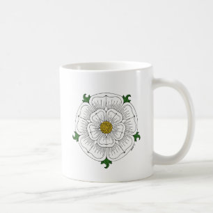 Weiße Rose von York Tasse