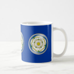 Weiße Rose von Yorkshire-Flagge Tasse