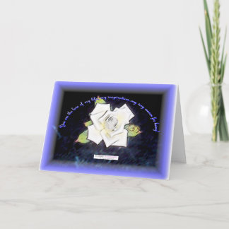 Weiße Rose zum Jubiläum/Geburtstag Karte