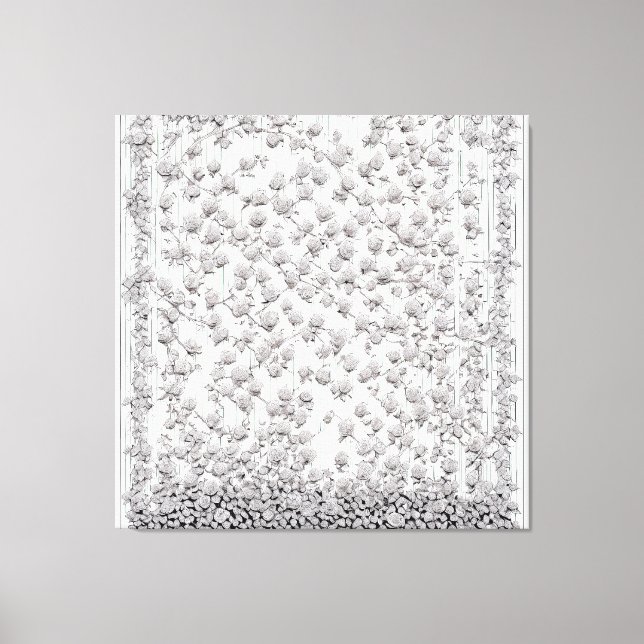 Weiße Rosen A Leinwanddruck (Vorderseite)