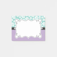 Weiße Rosen auf Aqua u. lila