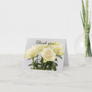 Weiße Rosen Blumenstrauß Foto Zeitlos Dankeskarte