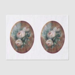 Weiße Rosen DBL Seidenpapier