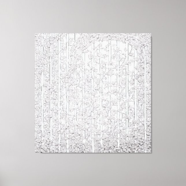 Weiße Rosen E Leinwanddruck (Vorderseite)