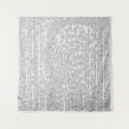 Weiße Rosen E Wandteppich