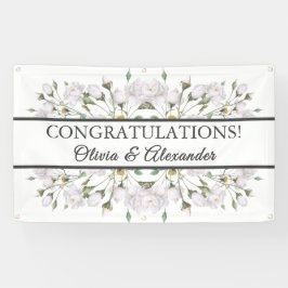 Weiße Rosen Elegantes Blumenbanner Banner