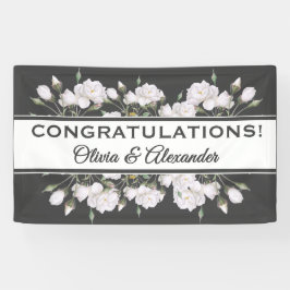 Weiße Rosen Elegantes Blumenbanner Banner