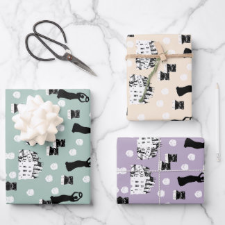 Weiße Rosen Erbe Wiederbelebung Creme Green und Li Geschenkpapier Set