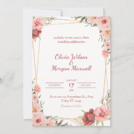 Weiße Rosen-Hochzeitskarte Einladung