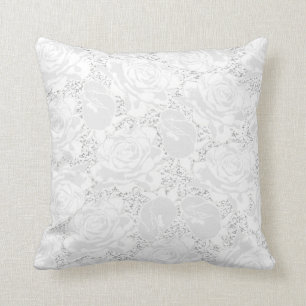 Weiße Rosen Kissen