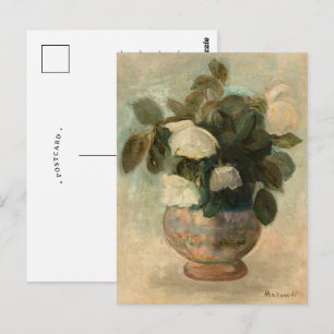 Weiße Rosen Tadeusz Makowski Postkarte